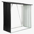 ID MARKET - Abri de stockage 2 m³  gris en acier galvanisé pour bûches - vignette