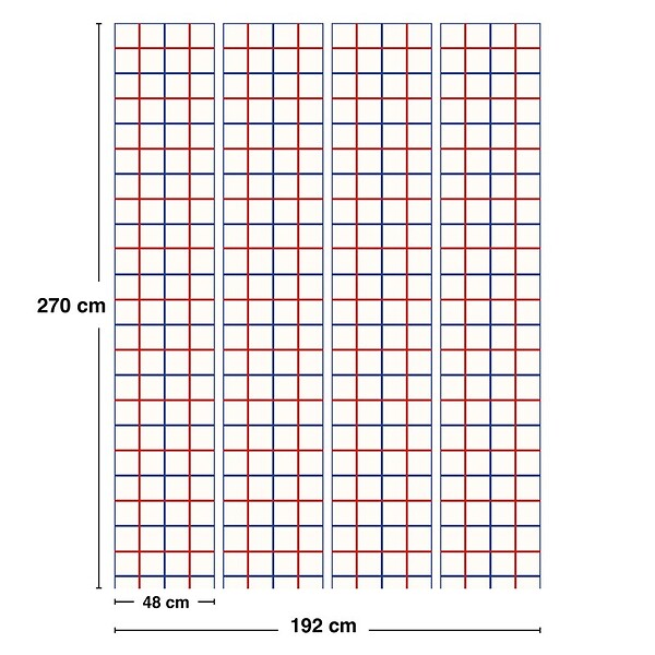 99DECO - Papier peint raccordable - Paris - Multicolore - intissé : 150g/m² - 4 lés : 192x270cm - large