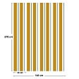 99DECO - Papier peint raccordable - Corfou - Orange - intissé : 150g/m² - 4 lés : 192x270cm - vignette