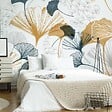 99DECO - Papier peint panoramique - Gingko - Multicolore - intissé : 150g/m² - 5 lés : 240x270cm - vignette