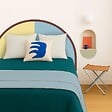 99DECO - Tête de lit - Duo - intissé 225g/m² - pré-encollé - Jaune - 110x180cm - vignette