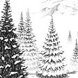 99DECO - Papier peint panoramique - Montagne - Noir - intissé : 150g/m² - 9 lés : 432x270cm - vignette
