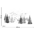 99DECO - Papier peint panoramique - Montagne - Noir - intissé : 150g/m² - 9 lés : 432x270cm - vignette