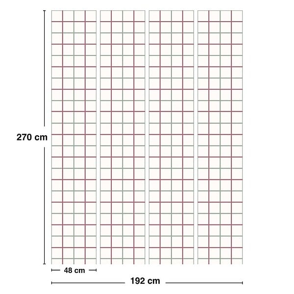 99DECO - Papier peint raccordable - Toulouse - Multicolore - intissé : 150g/m² - 4 lés : 192x270cm - large