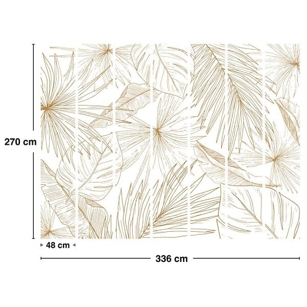 99DECO - Papier peint panoramique - Lamnar - Marron - intissé : 150g/m² - 7 lés : 336x270cm - large