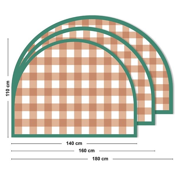 99DECO - Tête de lit - Vichy - intissé 225g/m² - pré-encollé - Rouge - 110x140cm - large