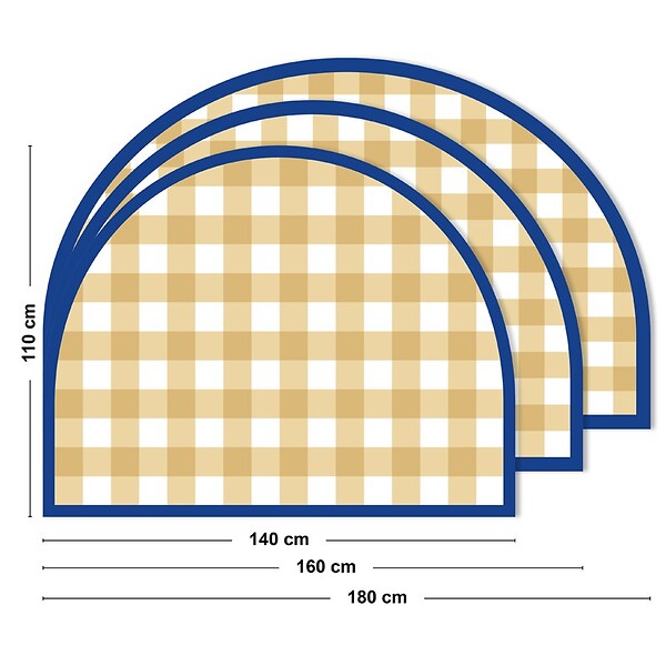 99DECO - Tête de lit - Vichy - intissé 225g/m² - pré-encollé - Jaune - 110x140cm - large