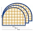 99DECO - Tête de lit - Vichy - intissé 225g/m² - pré-encollé - Jaune - 110x140cm - vignette