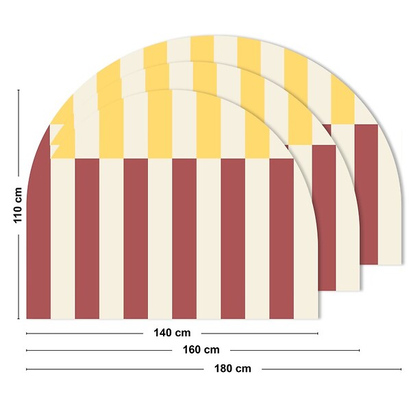 99DECO - Tête de lit - Rythmo - intissé 225g/m² - pré-encollé - Rouge - 110x160cm - large