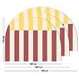 99DECO - Tête de lit - Rythmo - intissé 225g/m² - pré-encollé - Rouge - 110x160cm - vignette