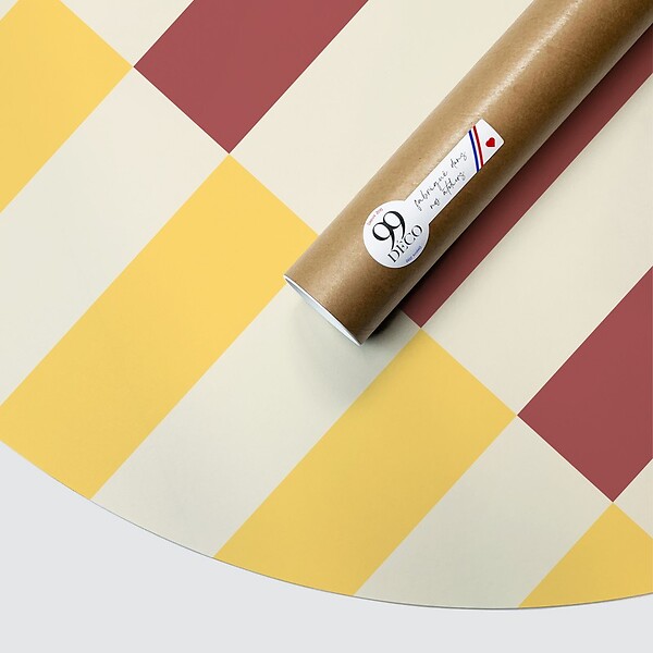 99DECO - Tête de lit - Rythmo - intissé 225g/m² - pré-encollé - Rouge - 110x160cm - large