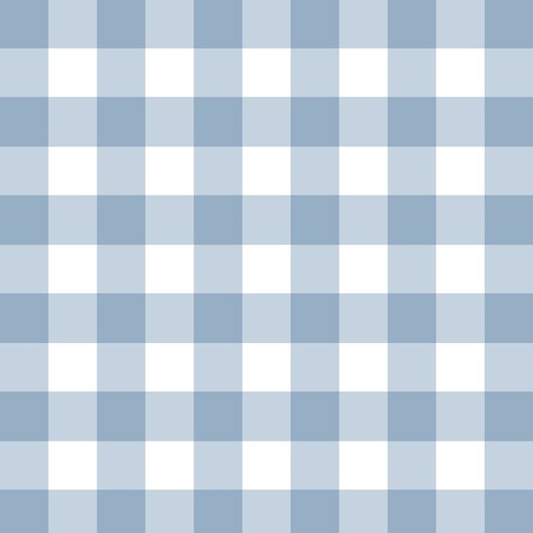 99DECO - Papier peint raccordable - Vichy - Bleu - intissé : 150g/m² - 4 lés : 192x270cm - large