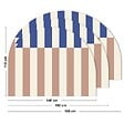 99DECO - Tête de lit - Rythmo - intissé 225g/m² - pré-encollé - Bleu - 110x160cm - vignette
