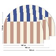 99DECO - Tête de lit - Rythmo - intissé 225g/m² - pré-encollé - Bleu - 110x180cm - vignette