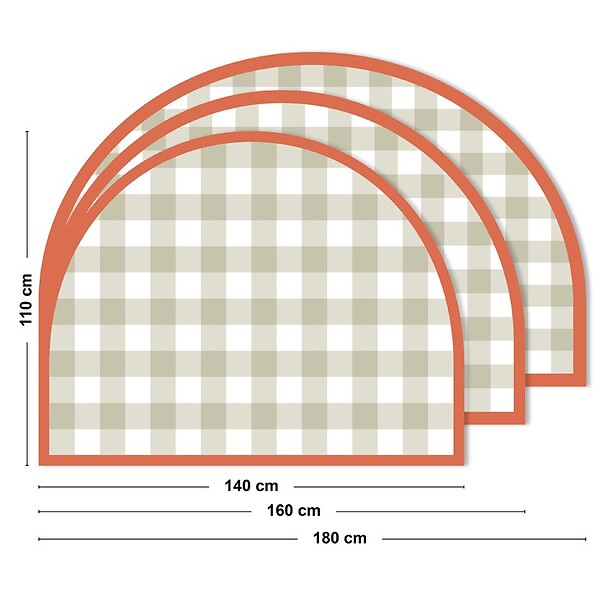99DECO - Tête de lit - Vichy - intissé 225g/m² - pré-encollé - Vert - 110x140cm - large
