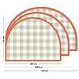 99DECO - Tête de lit - Vichy - intissé 225g/m² - pré-encollé - Vert - 110x140cm - vignette
