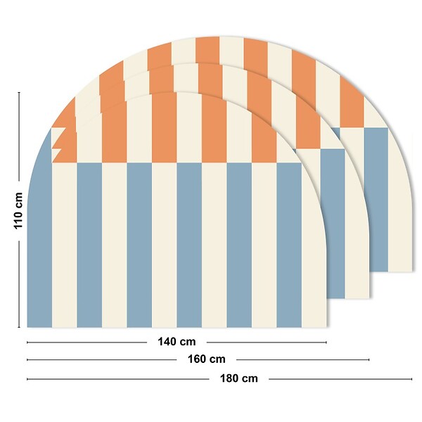 99DECO - Tête de lit - Rythmo - intissé 225g/m² - pré-encollé - Orange - 110x160cm - large