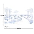 99DECO - Papier peint panoramique - Les Landes - Bleu - intissé : 150g/m² - 7 lés : 336x270cm - vignette