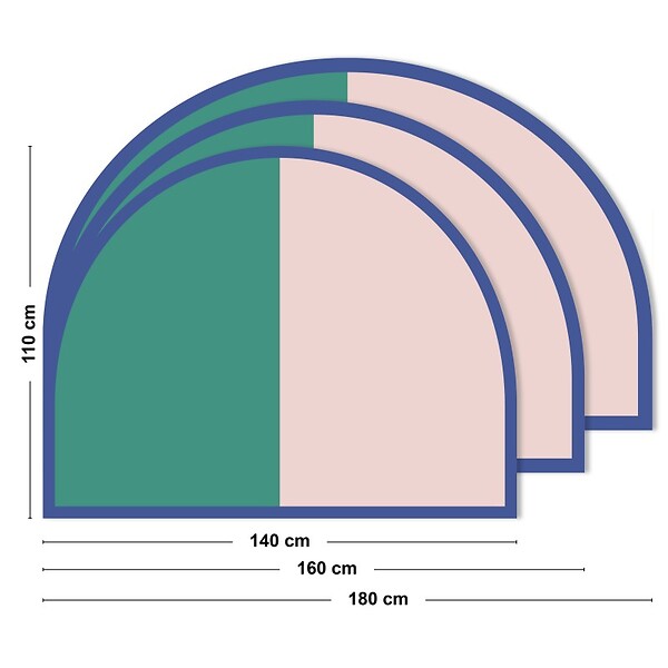 99DECO - Tête de lit - Duo - intissé 225g/m² - pré-encollé - Rose - 110x140cm - large