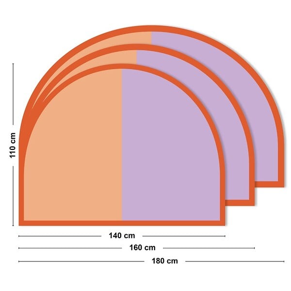 99DECO - Tête de lit - Duo - intissé 225g/m² - pré-encollé - Orange - 110x180cm - large
