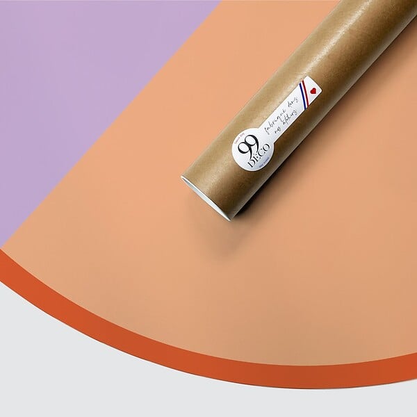 99DECO - Tête de lit - Duo - intissé 225g/m² - pré-encollé - Orange - 110x180cm - large