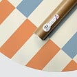 99DECO - Tête de lit - Rythmo - intissé 225g/m² - pré-encollé - Orange - 110x180cm - vignette