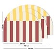 99DECO - Tête de lit - Rythmo - intissé 225g/m² - pré-encollé - Rouge - 110x140cm - vignette