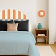 99DECO - Tête de lit - Rythmo - intissé 225g/m² - pré-encollé - Orange - 110x140cm - vignette