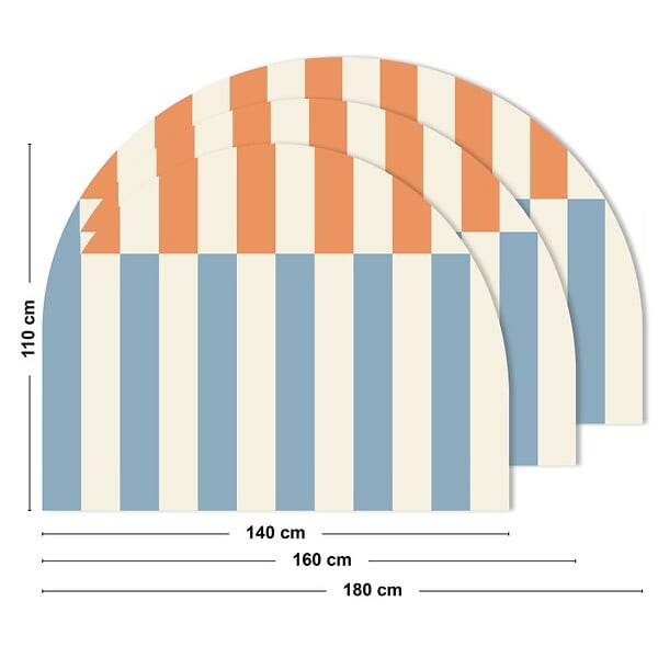 99DECO - Tête de lit - Rythmo - intissé 225g/m² - pré-encollé - Orange - 110x140cm - large