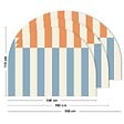 99DECO - Tête de lit - Rythmo - intissé 225g/m² - pré-encollé - Orange - 110x140cm - vignette