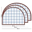 99DECO - Tête de lit - Vichy - intissé 225g/m² - pré-encollé - Bleu - 110x180cm - vignette