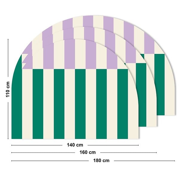 99DECO - Tête de lit - Rythmo - intissé 225g/m² - pré-encollé - Violet - 110x160cm - large