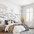 99DECO - Papier peint panoramique - Les Landes - Multicolore - intissé : 150g/m² - 7 lés : 336x270cm - vignette