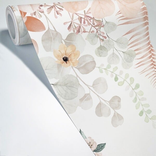 99DECO - Papier peint panoramique - Flowers in Rain - Multicolore - intissé : 150g/m² - 7 lés : 336x270cm - large