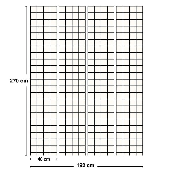 99DECO - Papier peint raccordable - Brest - Multicolore - intissé : 150g/m² - 4 lés : 192x270cm - large