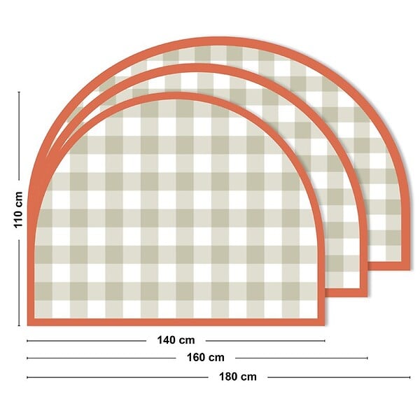 99DECO - Tête de lit - Vichy - intissé 225g/m² - pré-encollé - Vert - 110x180cm - large