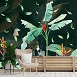 99DECO - Papier peint panoramique - Tropics Dark - Vert - intissé : 150g/m² - 7 lés : 336x270cm - vignette