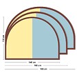 99DECO - Tête de lit - Duo - intissé 225g/m² - pré-encollé - Jaune - 110x140cm - vignette