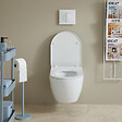 SIAMP - Pack WC Suspendu Bâti-support Universel Siamp avec Cuvette Sans Bride Ceres - vignette
