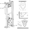 SIAMP - Pack WC Suspendu Bâti-support Universel Siamp avec Cuvette Sans Bride Erina - vignette