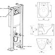 SIAMP - Pack WC Suspendu NF Bâti-support Universel Siamp avec Cuvette - vignette