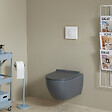 SIAMP - Pack WC suspendu bati siamp universel + cuvette sans bride grise knidos - vignette