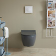 SIAMP - Pack WC suspendu bati siamp universel + cuvette sans bride grise knidos - vignette