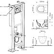 SIAMP - Pack WC Suspendu Bâti-support Universel Siamp avec Cuvette Sans Bride Samara - vignette