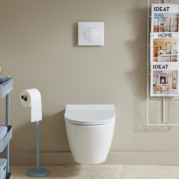 SIAMP - Pack WC Suspendu Bâti-support Universel Siamp avec Cuvette Sans Bride Samara - large