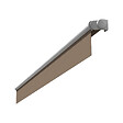 INTERSUN - Store banne loggia AMARITE 2,50x1,50 M (Manuelle - Blanc satiné RAL9010 - Taupe 250g/m²) - vignette