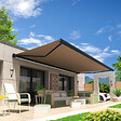 INTERSUN - Store banne coffre intégral HEVOA 3,00x2,00 M (Manuelle - Gris anthracite structuré RAL7016ST - Taupe 250g/m²) - vignette