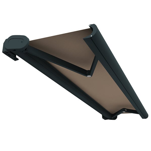 INTERSUN - Store banne coffre intégral HEVOA 3,00x2,00 M (Manuelle - Gris anthracite structuré RAL7016ST - Taupe 250g/m²) - large