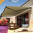 INTERSUN - Store banne loggia DIONEA 3,00x2,00 M (Manuelle - Gris anthracite structuré RAL7016ST - Écru 250g/m²) - vignette