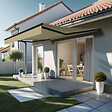 INTERSUN - Store banne loggia DIONEA 3,00x2,00 M (Manuelle - Gris anthracite structuré RAL7016ST - Écru 250g/m²) - vignette